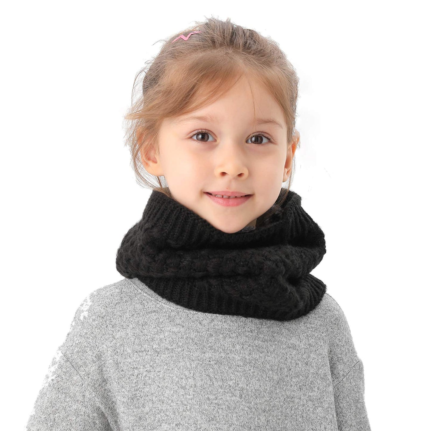 Kids Winter Scarf,Polar Fleece Neck Warmer for Boys & Girls,Soft Thermal Infinity Scarf for Cold Weather Outdoor