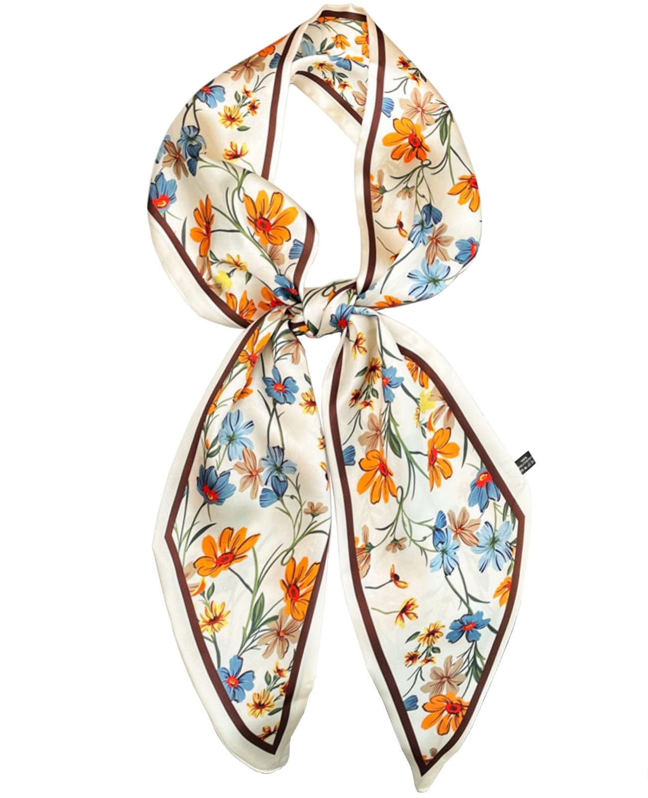 59in Mulberry Silk Like Head Scarf Women's Fashion Square Neck Satin Scarfs for Bag Hair Scarves Gift 59 * 5.9¡±