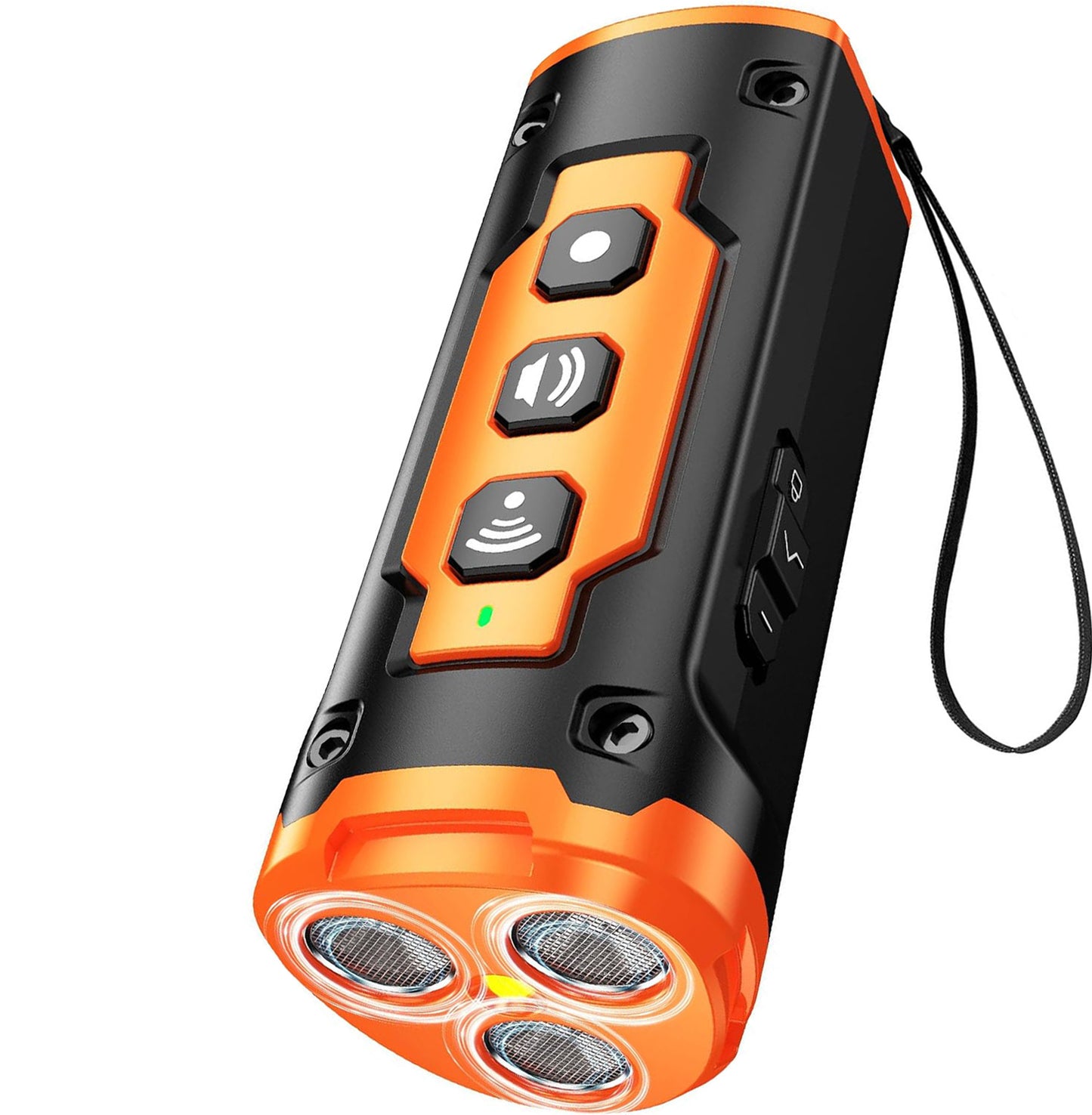 CICPAP Dog Bark Deterrent Device, 3 Sonic Heads Ultrasonic Anti Barking Device for Dogs, 50FT Range Rechargeable No Shock Dog Training Tool with Flashlight, Indoor Outdoor Bark Control