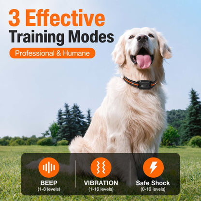 Dog Shock Collar 2 Dogs (10-120Lbs) - 3300ft Dog Training Collar with Remote, Real-time Dual-Channel Control with 3 Training Modes, IPX7 Waterproof E-Collar with Light