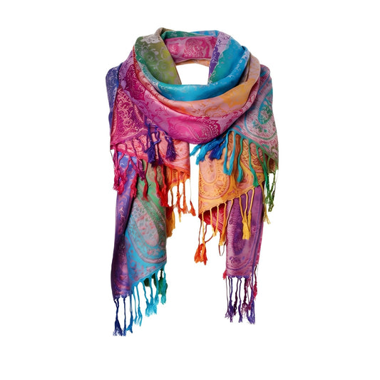 Fashion Women's Silk Scarf Luxury Satin Shawl Wraps