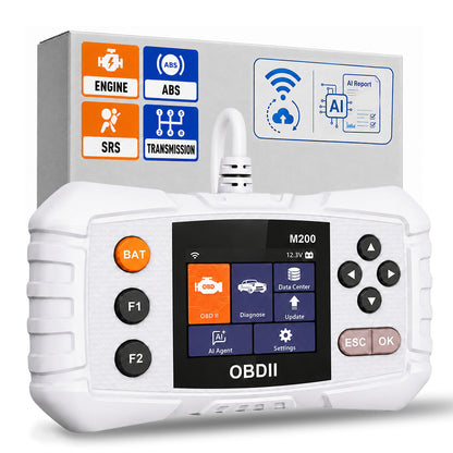 CICPAP OBD2 Scanner ABS SRS Transmission, Check Engine Code Reader for Cars and Trucks, 4-System Diagnostic Tool with Read/Clear Codes, Live Data, AutoVIN, WiFi Update, Battery Test