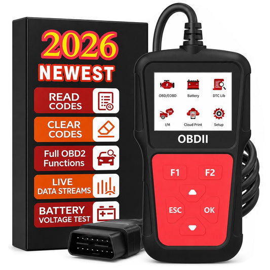 OBD2 Scanner Diagnostic Tool, Check Engine Code Reader with Battery Voltage Test, Live Data, I/M Readiness for 1996+ Vehicles