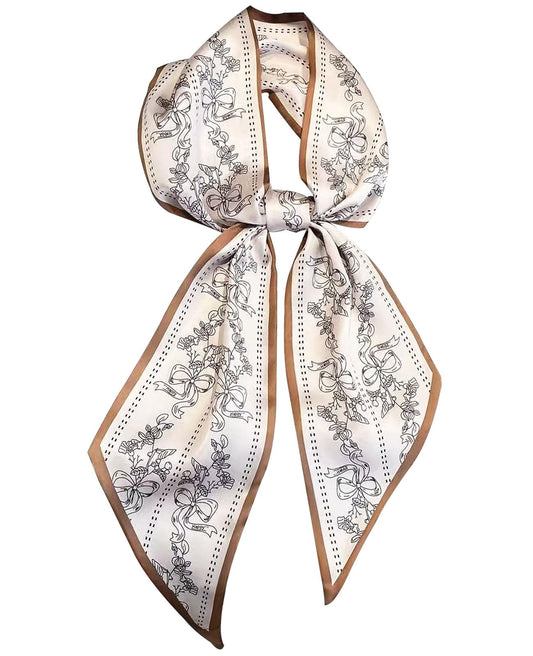 Head Scarf Hair Neck Scarves For Women Purse Bag Scarfs For Handbags Silky Long Thin Satin Headscarf Fashion