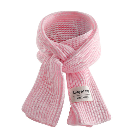 Kids Scarf Winter Warm Soft Knit Cotton Toddler Classic Scarves For Boys Girls 1-6Years