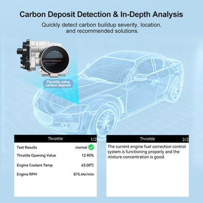 2-in-1 CICPAP OBD2 Scanner and 12V Battery Tester, Check Engine Code Reader with Live Data, I/M Readiness, DTC Lookup, Cranking & Charging System Test for 1996+ OBDII Cars & Motorcycles