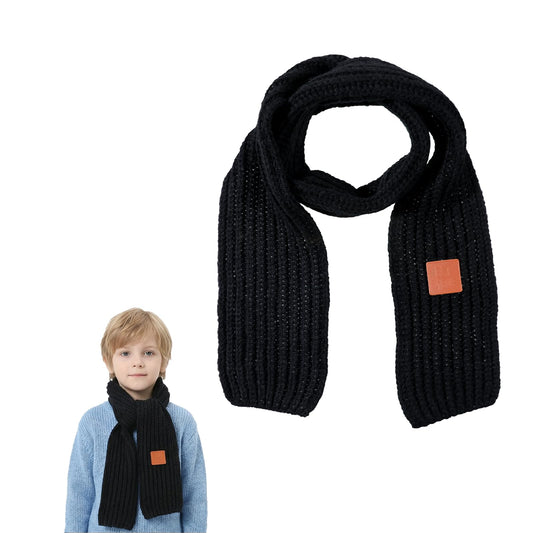 Warm Kids Winter Knit Scarves, Fashion Soft Knitted Neck Warmer Kids Knit Scarf Warm Scarves Wrap for Boys Girls