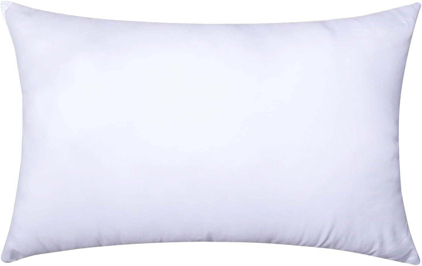 Throw Pillow Insert Premium Pillow Stuffer Sham Rectangle for Decorative Cushion Bed Couch Sofa 12x20 Inch