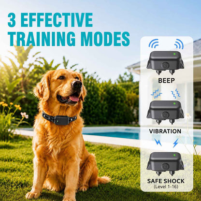 CICPAP Shock Collar for Small Dogs 5-30 lbs, Ultra-Compact Dog Training Collar with Remote, IP67 Waterproof Rechargeable E-Collar with 3 Modes, Safety Lock, 1600 ft Range