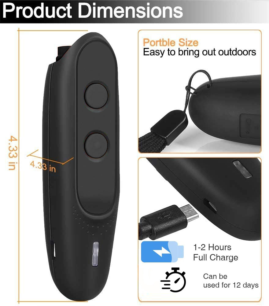 Dog Barking Deterrent Devices Rechargeable Ultrasonic Dog Bark Deterrent 3 Frequency No Bark Control Devices 16.4 ft Range with Dog Whistles