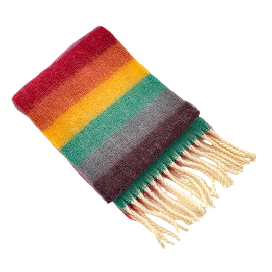 Kids Scarf With Tassels Soft & Comfortable Neckerchief Warm Winter Accessory For Boys Girls 3-12Y