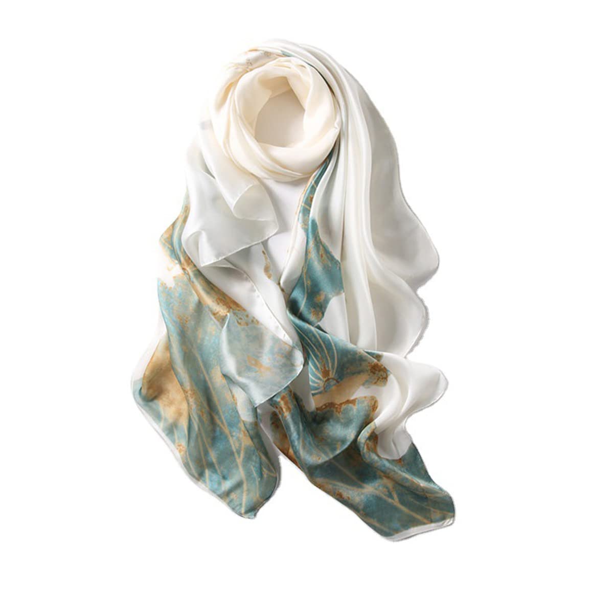 Fashion Scarves Scarf 100% Silk Feeling Scarf Silk Like Scarves Long Lightweight Sunscreen Shawls for Women