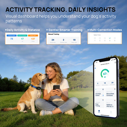 CICPAP GPS Dog Fence with Free App, No Subscription, 25–500 Yard Portable Invisible Fence & Training Collar, Beep Vibration Shock Modes, IP67 Waterproof Rechargeable Collar for Medium Large Dogs