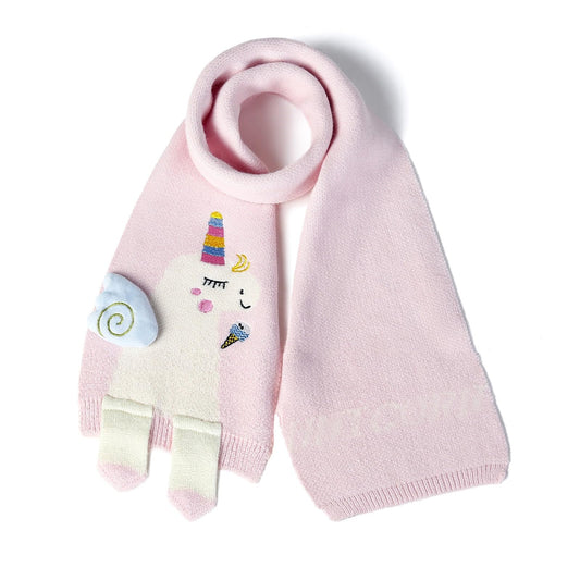 Kids Winter Scarf Toddler Girls Cute Knit Scarf Baby Warm Scarves Neck Warmer