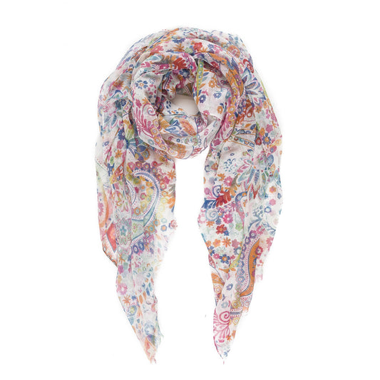 Scarf for Women Lightweight Paisley Fashion for Summer Fall Scarves Shawl Wrap