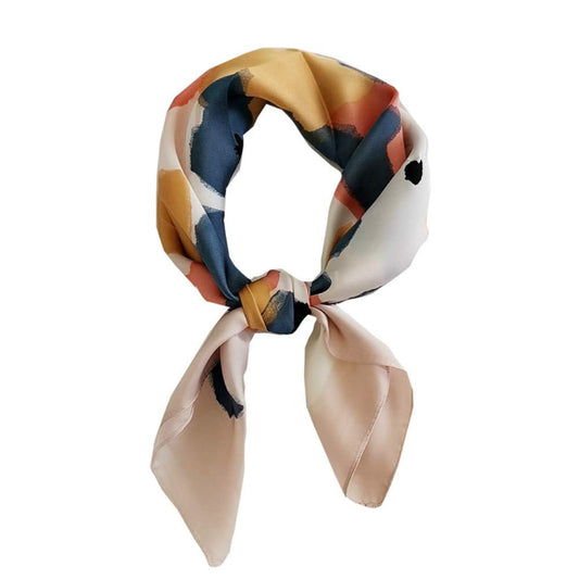 Silk Feeling Scarf Medium Square Satin Head Scarf for Women 27.5 ¡Á 27.5 inches